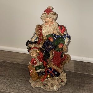 Santa with children, beautiful detail on this piece